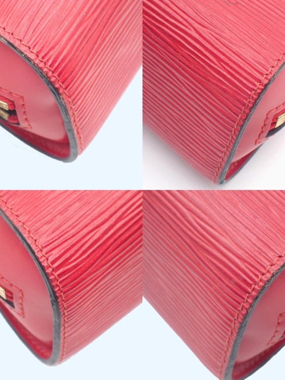 LOUIS VUITTON LV Logo Dauphine PM Pouch Bag Epi Leather Red M48447 05KC868 - Picture 14 of 14